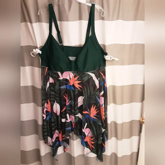Casoda Swim | Casoda Brand Swim Dress | Color: Green/Tan | Size: 20w | Pm-99951577's Closet